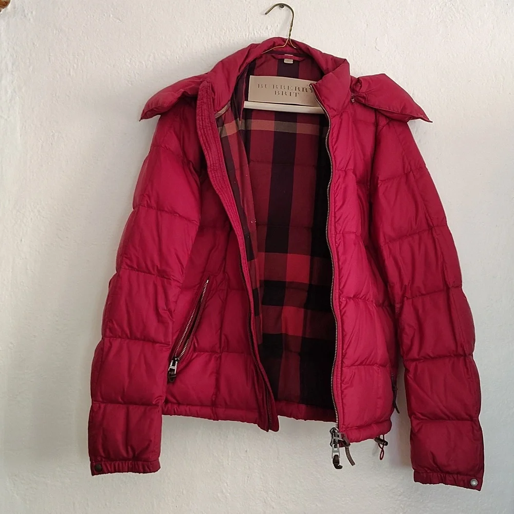 Burberry red jacket size Small - Picture 3 of 14